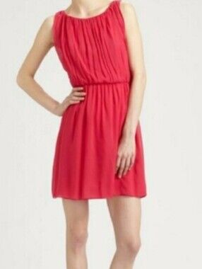 Alice + Olivia Pink Silk Chiffon Dress Small